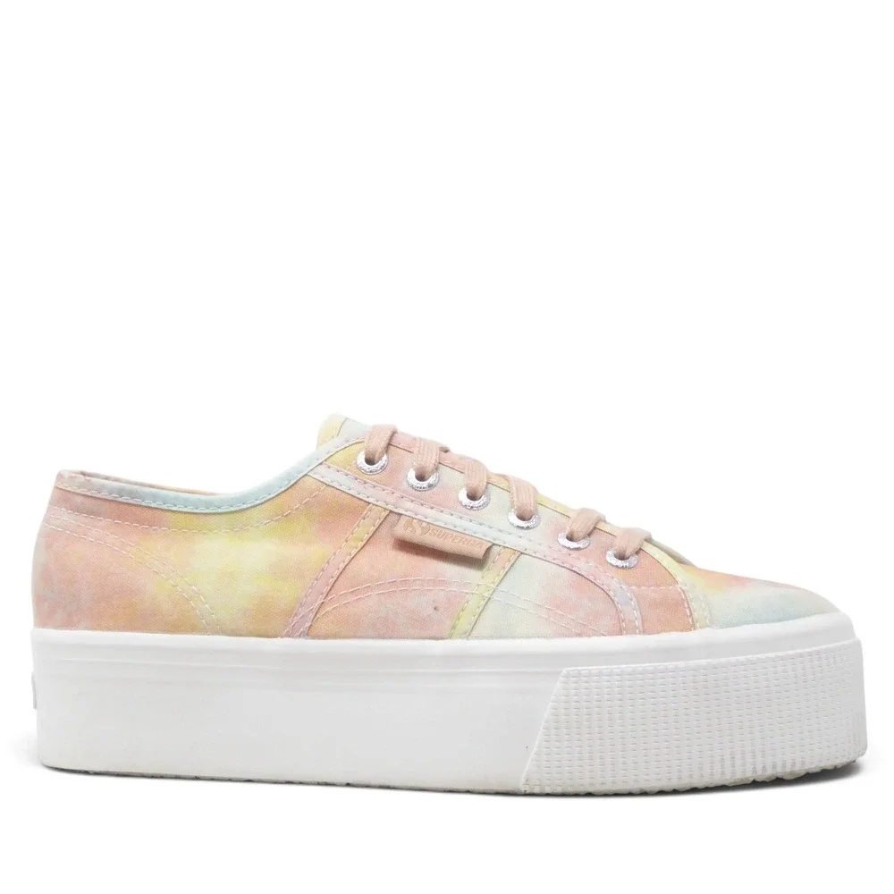Superga Womens 2790 Acotw Platform Sneaker Pastel Tie Dye Multi Size 8.5